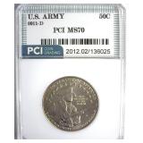 2011-D 50c US Army PCI MS70