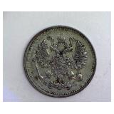 1913 Silver 10 Kopeks Russia