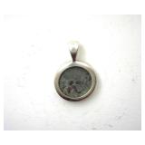 Silver Pendant Widows Mite Bronze Coin