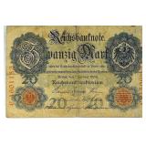 1908 20 Mark German Empire