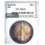 1993 Silver Eagle MS70 LISTS $3400