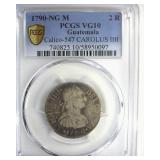 1790-NG M 2 R PCGS VG10 Guatemala