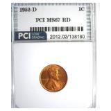 1952-D Cent MS67 RD LISTS $285