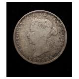1874-H Canada 25 Cents .925 Silver