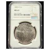 1883-O Morgan NGC MS63 White PQ