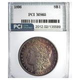 1896 Morgan PCI MS65 Wonderufl Color