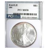 1998 Silver Eagle MS70 LISTS $1200