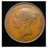 1858 England Penny UNC