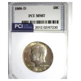 1968-D Kennedy MS67 LISTS $750