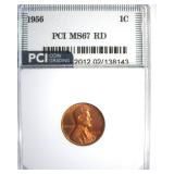 1956 Cent MS67 RD LISTS $950