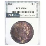 1922 Peace MS66 LISTS $600