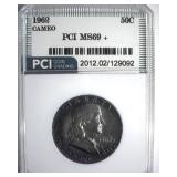 1962 Franklin PCI MS69+ CAMEO Unlisted