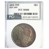 1878 7TF Rev 79 Morgan MS66 LISTS $6500