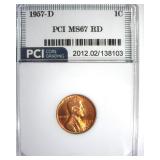 1957-D Cent MS67 RD LISTS $400