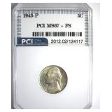 1943-P Nickel MS67+ FS LISTS $875