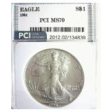 1994 Silver Eagle MS70 LISTS $9000