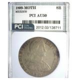 1809-MOTH 8 Reales PCI AU50 Mexico