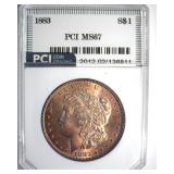 1883 Morgan MS67 LISTS $2700