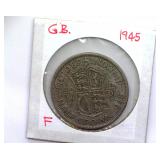 1945 1/2 Crown F Great Britain