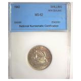 1942 Shilling NNC MS62 New Zealand