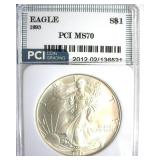 1993 Silver Eagle MS70 LISTS $3400