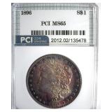 1896 Morgan PCI MS65 Fantastic Color