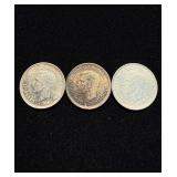 WW2 .925 Silver Ch BU Struck by US Mint 3pcs