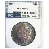 1886 Morgan PCI MS65+ Gorgeous Toning