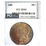 1889 Morgan MS67 LISTS $15000