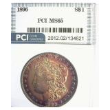 1896 Morgan PCI MS65 Beautiful Color
