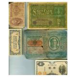 10 Vintage Bank Notes Austria Germany Italy