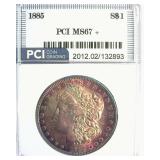 1885 Morgan MS67+ LISTS $4250