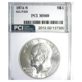 1974-S Silver Ike MS69 LISTS $11500
