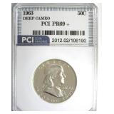 1963 Franklin PR69+ DCAM LISTS $5000 IN 69 DC