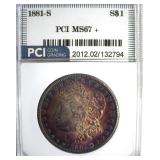1881-S Morgan MS67+ LISTS $1800