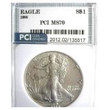 1988 Silver Eagle MS70 LISTS $2350