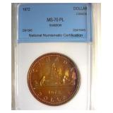 1972 Dollar NNC MS70 PL Rainbow Canada