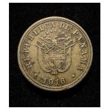 1916 2 1/2 Centesimos Panama