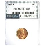 1952-S Cent PCI MS66+ RD