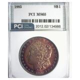 1885 Morgan PCI MS65 Gorgeous Color