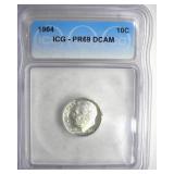 1964 Dime ICG PR69 DCAM