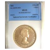 1953 FWL Dollar MS65 LISTS $2000