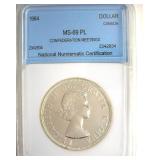 1964 Dollar NNC MS69 PL Confederation Meetings