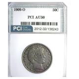 1909-O 50 Cents AU50 LISTS $800