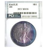 1998 Silver Eagle MS70 LISTS $1200