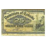 1900 25 Cents The Dominion of Canada