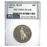 1995-S 50c Civil War PR70 DCAM LISTS $150