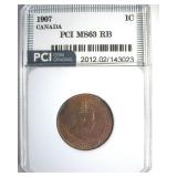 1907 Cent PCI MS63 RB Canada