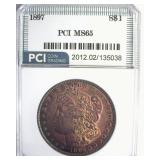 1897 Morgan PCI MS65 Fantastic Color