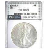 1992 Silver Eagle MS70 LISTS $1350